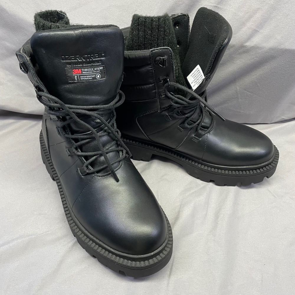 Ozark Trail Mens Black Winter Boots 400g 3M Thinsulate Water Resistant Size 9
